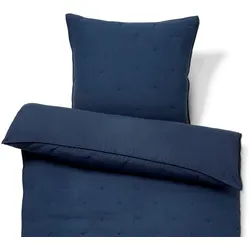 Tchibo - Bettwäsche mit Steppmuster - blau