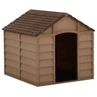 vidaXL Hundehütte Braun 71x71,5x68 cm PP