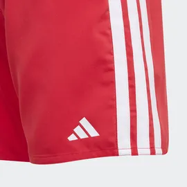 adidas 3 Stripes Badeshorts Rot/Weiß 152
