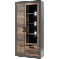 Home Affaire Vitrine »BROOKLYN«, Höhe ca. 200 cm, grau