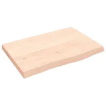 vidaXL Tischplatte 60x40x(2-4) Cm Massivholz Eiche Unbehandelt Vidaxl