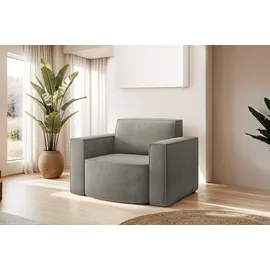 Fun Möbel PALMA Sessel 98 x 98 x 74 cm grau