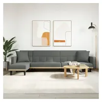 vidaXL Schlafsofa in L-Form Dunkelgrau 275x140x70 cm Stoff