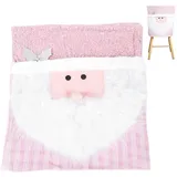 Moreeulsi Weihnachts-Stuhlhussen,Weihnachts-Küchenstuhl-Rückenlehnenhussen - Wintersitzbezug | Rosa Weihnachts-Stuhlhussen für Esszimmerstuhl-Rückenlehnen, waschbare Weihnachtsmann-Stuhlhussen für