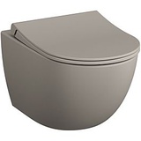 Vitra Sento Wand-Tiefspül-WC L: 54 B: 36,5 cm ohne Spülrand, taupe matt, mit VitrAclean 7748B420-0101