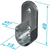 Pickhardt & Gerlach P&G Schrankrohr-Lager für Kleiderstange 30x15 mm vernickelt