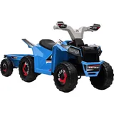 Homcom Elektroquad Kinderfahrzeug mit Anhänger blau (1-tlg)
