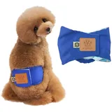 PLUS PO Hundewindeln RüDe Hundewindeln FüR HüNdinnen Inkontinenz Hundewindeln Weibliches Medium Windel Hund Windel männlich Windeln für Hunde Hundehosen Blue,L