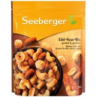 Seeberger Edel-Nuss-Mix: Nuss-Kern-Mischung aus leckeren Erdnusskerne, Mandeln, Cashewkerne und Macadamias - geröstet & gesalzen, vegan (1 x 350 g)