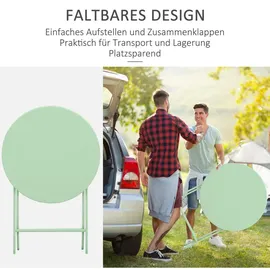 Outsunny Bistro-Set 3-tlg. grün klappbar