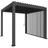Biohort Lamellenseitenwand für Pergola 4 m 235 x 10 x 364 cm Grau