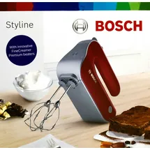 Bosch Styline Colour MFQ 40303 Handmixer deep red/silber