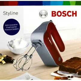 Bosch Styline Colour MFQ 40303 Handmixer deep red/silber