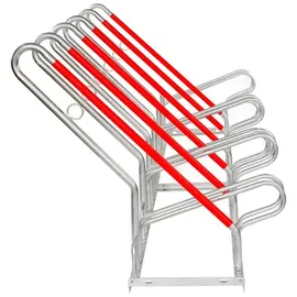 schulte-regalwelt Fahrradständer R5002 Bodenmontage 210 cm Silber
