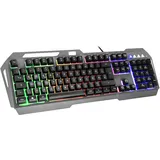 SpeedLink LUNERA Metal Rainbow Keyboard schwarz, USB, DE (SL-670006-BK)