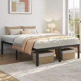 Yaheetech Bettrahmen 36cm H Metallbett mit Lattenrost, Bettgestell aus Metall, Modern Doppelbett Einzelbett Leichte Montage, Schwarz 140 x 200 cm