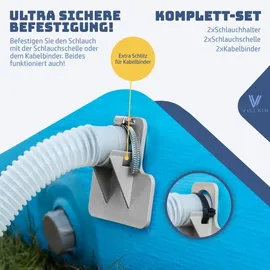 Villkin Pool Schlauchhalter 26-38 mm grau