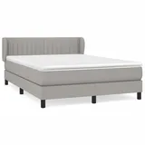 vidaXL Boxspringbett mit Matratze Hellgrau 140x200 cm Stoff1400141