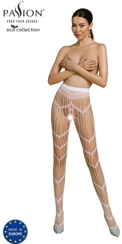 PASSION  Eco Collection  Bodystocking Eco S006 - Weiß