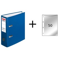 Herlitz Ordner + 50 Prospekthüllen DIN A5, 80 mm