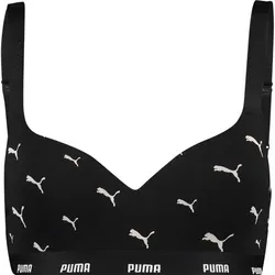 PUMA Damen Top WOMEN CAT LOGO PADDED TOP 1P H, black, XS