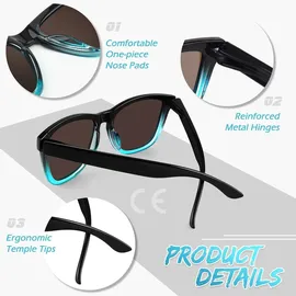 luxuskollektion CGID Retro Sonnenbrille UV400 eckig Sport Unisex