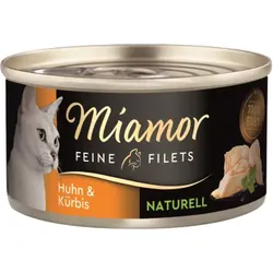 Katzen - Nassfutter MIAMOR Adult Feine Filets Naturell Huhn & Kürbis, 80 g