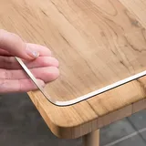 Transparente Tischschutzfolie Aus PVC, 2mm Abgerundete Ecken Und 65°-Kantenschleiftischschutzpolster, Geruchsneutrale Antibakterielle Dicke Transparente Tischdecke (80x120cm/31x47in,A)