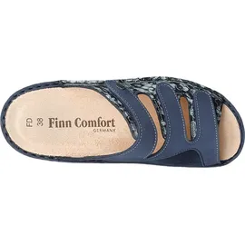 Finn Comfort FinnComfort Cisano Indigo/Marine (Blau) - Pantolette - Passformübersicht Marken Finnstretch, Blau, leder esandra/nabuk/stretchcamo) für Damen, blau, Größe 39 EU