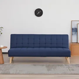 [en.casa] Schlafsofa Textil 3-Sitzer Dunkelblau