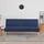 [en.casa] Schlafsofa Textil 3-Sitzer Dunkelblau