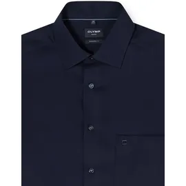 Olymp Businesshemd OLYMP "OLYMP Luxor, modern fit, New Kent", Herren, Gr. 37, Normaler Arm, marine, 100% Baumwolle, Hemden