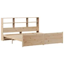 vidaXL Massivholzbett mit Regal ohne Matratze 180x200 cm Kiefer