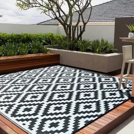 luxuskollektion CHOSHOME Balkon Teppich 120x180cm Wetterfest Indoor Garten Terrasse Modern