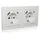 Icy Box Doppelsteckdose Unterputz IB-MPS4200W-PD Weiß 2 St.