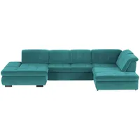 Lounge Collection Wohnlandschaft  Spencer , türkis/petrol , Maße (cm): B: 382 H: 102 T: 260.0