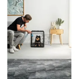 LIONTO Transportkäfig 61 x 44 x 51 cm Schwarz