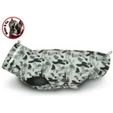 Wolters Hundemantel Outdoorjacke Camouflage für Mops & Co. grau/schwarz grau|schwarz Rückenlänge: 32 cm Brustumfang: 48 - 60 cm