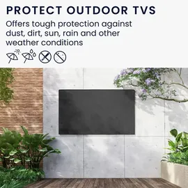 kwmobile 32" TV Outdoor TV Abdeckung Schwarz