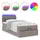 vidaXL Bett Ottoman-Bett mit Matratze & LEDs Taupe 90x190 cm Stoff