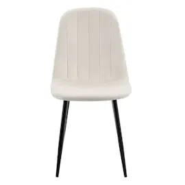 CLP 4er Set Esszimmerstuhl Baxter Samt I Gesteppter Küchenstuhl I Polsterstuhl Mit Metall-Gestell