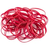 D.RECT - Gummiband | 1kg Beutel | Gummiring | Größe: 1,5 x 3 mm 1/2 Umfang 80 mm | Perfekt für Haushalt und Büro | Wiederverwendbar | Sehr Langlebig | Rot