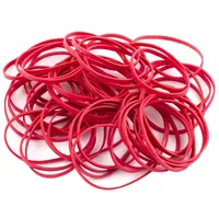 D.RECT - Gummiband | 1kg Beutel | Gummiring | Größe: 1,5 x 3 mm 1/2 Umfang 80 mm | Perfekt für Haushalt und Büro | Wiederverwendbar | Sehr Langlebig | Rot