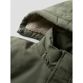 NAME IT Parka NAME IT "NKMMARLOW PARKA JACKET PB", Jungen, Gr. 134, dusty olive, Web, Obermaterial: 100% Polyester, unifarben, regular fit normal, Jacken Parka
