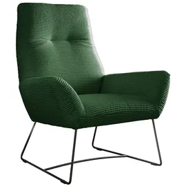 KAWOLA Sessel BISA Cord 82 x 102 x 82 cm Grün