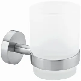Tesa Zahnputzbecher Edelstahl Silber/Weiß