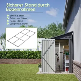 rolipo Gerätehaus 1,24 x 1,92 m Grau