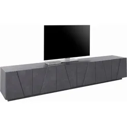 Lowboard INOSIGN "PING, TV-Board, TV-Band, TV-Kommode", grau (zement), B:243cm H:46cm T:44cm, Sideboards, Breite 243,8 cm