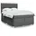 vidaXL Boxspringbett 140 x 200 cm Dunkelgrau