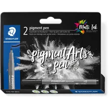 Staedtler pigment pen Schwarz, 2er Kartonetui - Schwarz